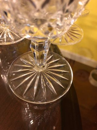 VINTAGE Possibly Waterford? Crystal LISMORE Set of 8 Water Goblets 7.  25” 2