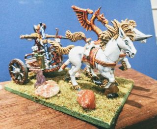 Warhammer Fantasy High Elf Chariot Of Calador: Vintage Metal Model,  Pro Painted