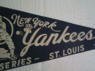 Vintage 1964 World Series York Yankees American League Champs Felt Pennant 3