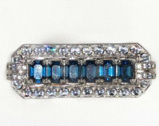 VTG Dolce & Gabbana Signed Art Deco Crystal Bar Pin Brooch Made In Italy 4