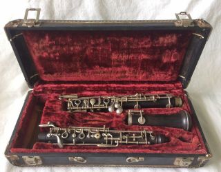 Vintage M.  Lacroix Paris Wood Oboe Serial 153 Needs Repadding Also Marked Italy