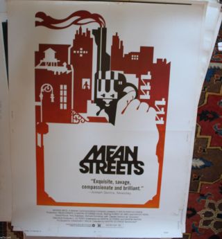 1973 Marquee Vintage Movie Poster " Mean Streets " Robert Di Niro