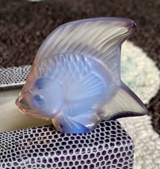 Vintage Lalique Crystal Poisson Opalescent Luster Lustre Fish