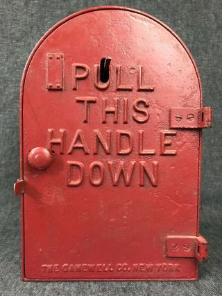 Rare Antique Cast Iron Gamewell Fire Alarm Box York Arched Top