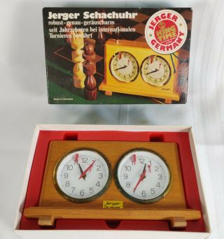 Vintage Jerger Schachuhr " Olympia " Chess Clock Timer - Estate