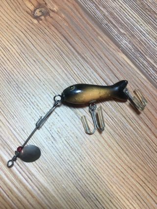 Vintage Fishing Lure Lauby Co.  Minnow Flyrod Small 1 1/2” Aka Paul Bunyan Rare