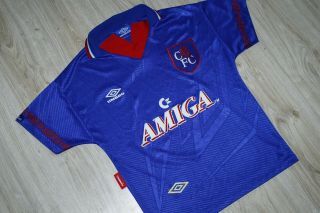 Authentic Vintage UMBRO CHELSEA AMIGA 1994/95 Home Shirt size S 2