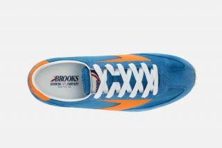 Brooks Vanguard Mens Vintage Retro Running Shoes Blue Orange Sz 12 1101661 D488 4