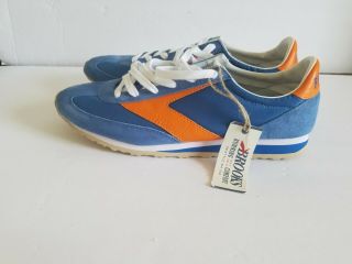 Brooks Vanguard Mens Vintage Retro Running Shoes Blue Orange Sz 12 1101661 D488 5