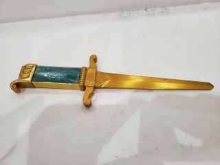 Vintage Asr Ascot Green Dagger Lighter Letter Opener Paper Weight Usa