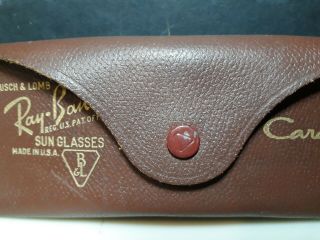 VINTAGE RAY BAN CARAVAN LEATHER SUNGLASS CASE BAUSCH AND LOMB 7