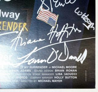 TERMS OF MY SURRENDER Michael Moore,  Roger Waters,  Jim Carrey Signed Poster RARE 8