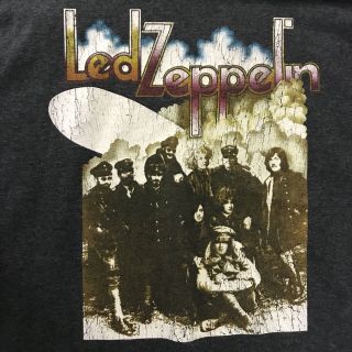 Vintage 90s Led Zeppelin Mens Medium Rock N Roll Led Zeppelin Ii Tour Shirt Gray