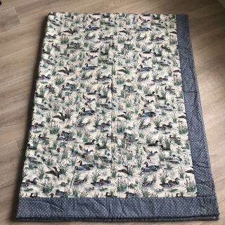 Vintage Duck Pattern Cotton Quilt Throw Lap Blanket 78 " W X 100 " L