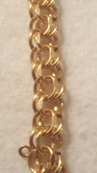 Vintage Forstner 12kt Gold Filled Starter Charm Bracelet w/ Christmas Tree Charm 8