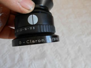 Vintage lens Schneider Kreuznach G - Claron 9/305 3