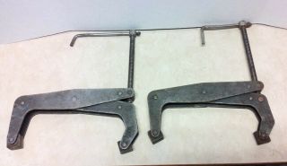 Grouping Of (2) Vintage 9 " Saxton Kant - Twist Circated Jaw Clamps See Add
