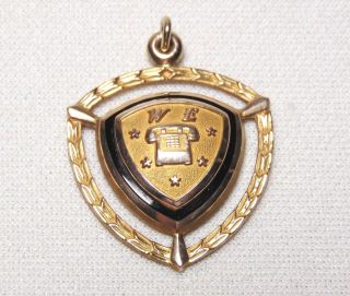 Western Electric 1/5 10k Gold Filled Service Pendant