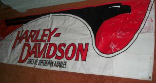 Vintage Harley Oem Banner/sign/ad Factory/shop/dealer/dealership (1of3) Oil/can