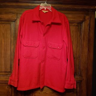 Vintage Boy Scouts Of America Official Jacket Red Wool Coat Men 