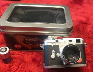 Vintage Leica M3 Subminiature Film Camera By Minox W/box,  Papers