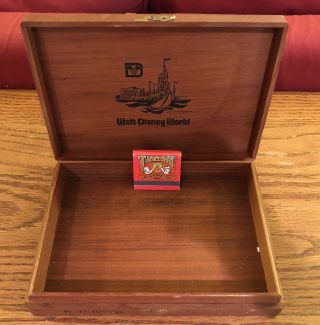 Vintage Disney World Cigar Box And Main St Tobacconist Matchbook