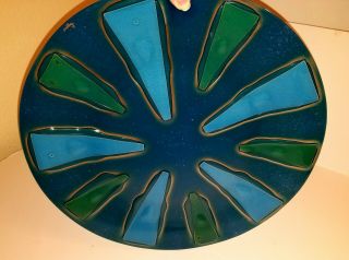 VTG Mid Century Signed Higgins Fused Art Glass 17 