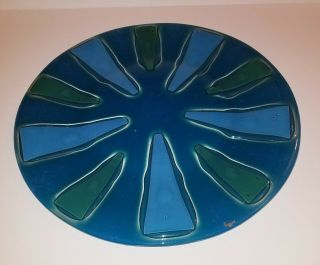 VTG Mid Century Signed Higgins Fused Art Glass 17 