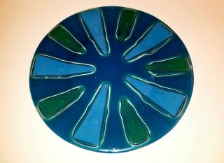 VTG Mid Century Signed Higgins Fused Art Glass 17 