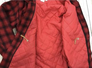 Vintage Woolrich Wool Red Black Plaid Hunting Jacket Coat Size 40 Long 1960’s 3