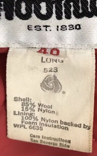 Vintage Woolrich Wool Red Black Plaid Hunting Jacket Coat Size 40 Long 1960’s 6