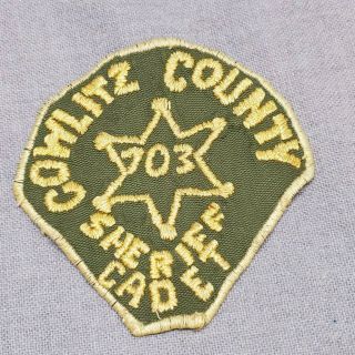 Vintage Cowlitz County Sheriff Cadet Police Patch