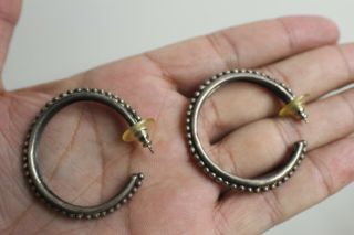 Vintage Stephen Dweck 925 Hoop Earrings 2