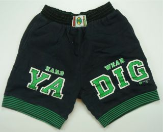 Rare Vtg Cross Colours Hard Wear Ya Dig Spell Out Cotton Sweat Shorts 90s Sz 3