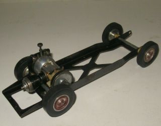 Vintage Rare Cox Tether Car Long Chassis With 049 Engine Near