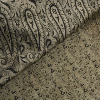 Sanskriti Vintage Grey Heavy Saree Art Silk Woven Craft 5 Yd Fabric Ethnic Sari 7