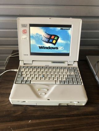 Rare Vintage Retro Toshiba T2450ct Laptop And Power Cable Fast