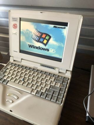 Rare Vintage Retro Toshiba T2450CT Laptop And Power Cable FAST 3