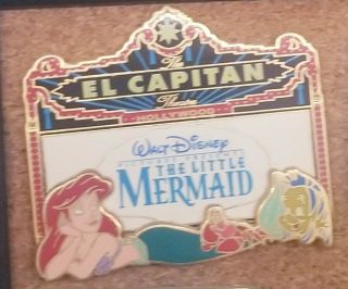 Rare Disney Dssh Dsf El Capitan The Little Mermaid Marquee Pin Ariel & Sebastian