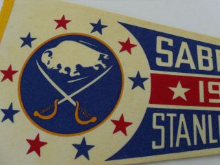 Vintage pennant Buffalo Sabres 1976 Stanley Cup Playoffs Sabre Spirit 30 x 12 5