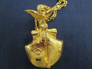 Kirk ' s Folly Rhinestone Earrings Necklace/Brooch/Pin Seashells Fairy/Angel w/Box 4