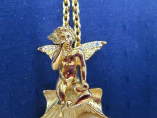 Kirk ' s Folly Rhinestone Earrings Necklace/Brooch/Pin Seashells Fairy/Angel w/Box 6