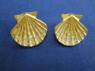 Kirk ' s Folly Rhinestone Earrings Necklace/Brooch/Pin Seashells Fairy/Angel w/Box 7