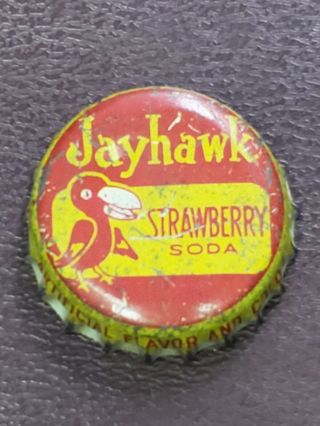 Vintage Jayhawk Strawberry Soda Bottle Cap Cork Caps Rare
