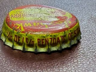 Vintage Jayhawk Strawberry Soda bottle Cap CORK Caps Rare 3