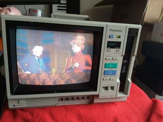 Vintage Panasonic Ag - 500r Portable 10 " Vhs Color Video Monitor Tv Vcr