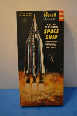 Vintage Revell Xsi - 01 Space Ship Empty Box - Year 1957