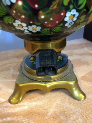 Vintage Soviet Electric Samovar tea pot made in USSR beautifully hand - painted 6