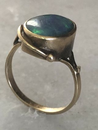 Solid 9ct 375 Gold Vintage Opal Ring 3