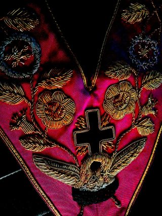 Masonic Vintage English made Rose Croix Collar Carefully Stored Astonishing 2